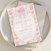 Floral Pink Fancy Love Shack Baby Baby Shower 