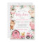 Floral Pink Farm Animals Baby Shower Invitation