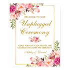Floral Pink Gold Wedding Ceremony Unplugged