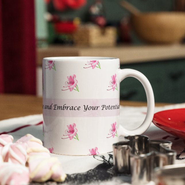 Floral pink motivational mug  (Creator Uploaded)