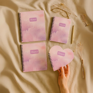Floral Pink Personalized Notebook – Custom Name Jo