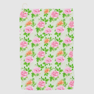 Floral Pink Roses Pattern-23670 Golf Towel