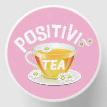 Floral Pink Tea with Positivi "Tea" Saying