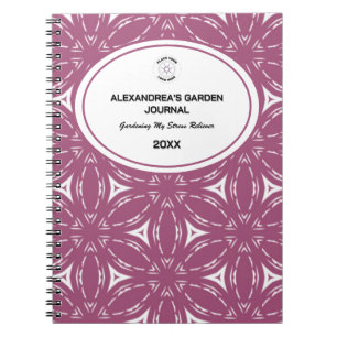 Floral Pink Watercolor Flowers Pattern Journal