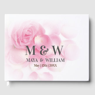 Floral Pink wedding  Guest Book