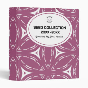 Floral Pink White Seed Collection Gardner Custom Binder