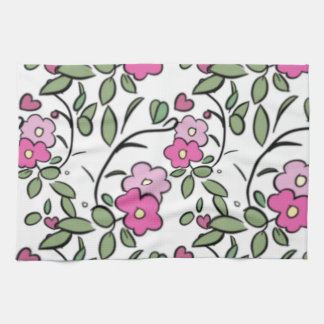 Floral Pinks Kitchen Towel
