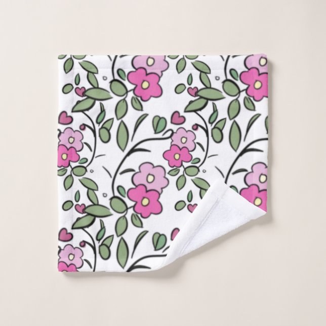Floral Pinks Wash Cloth (Wash Cloth)