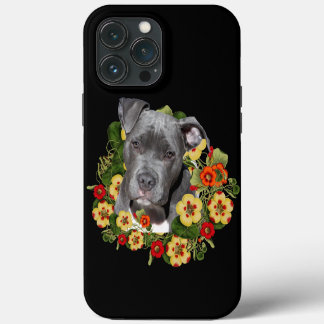 Floral pitbull mom iPhone 13 pro max case