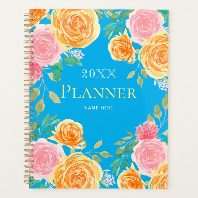 Floral Planner Notebook (Front)