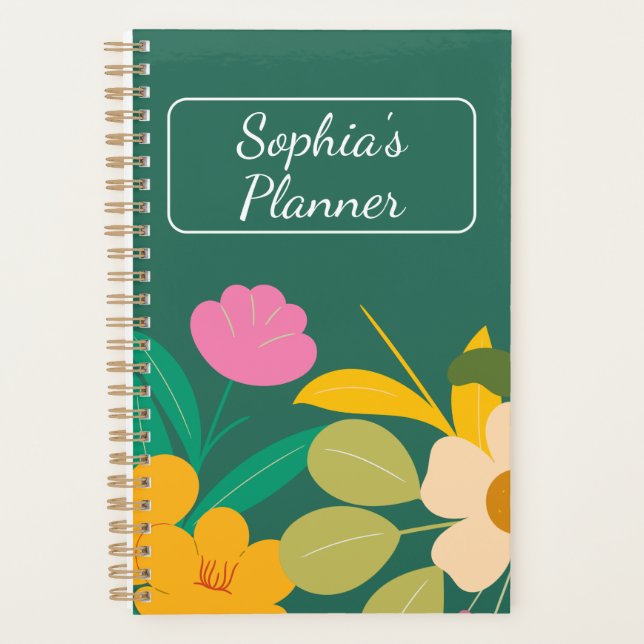 Floral Planner - Personalized (Front)
