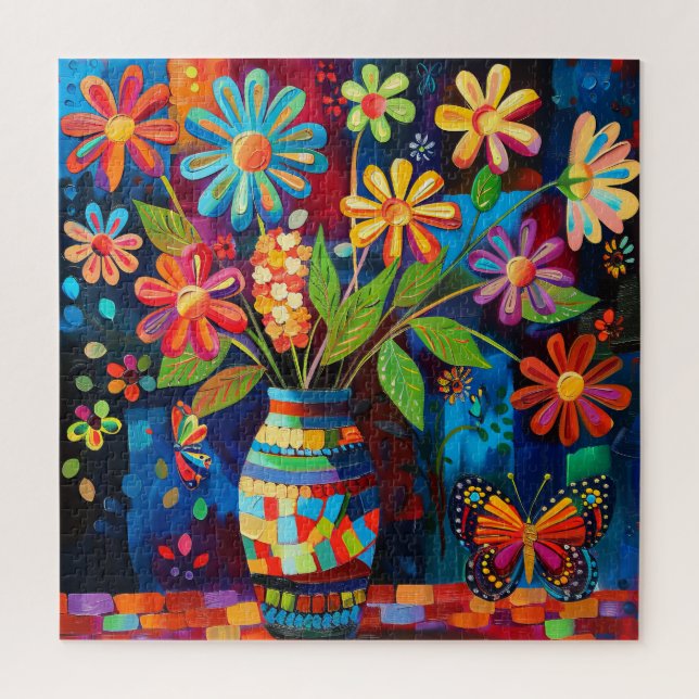 Floral Pop Art Puzzle (Vertical)