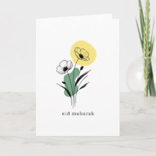 Floral Poppy Serenity Greeting Card   Eid etc.