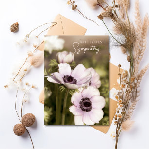 Floral Poppy Sympathy Card 