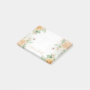 Floral  post-it notes