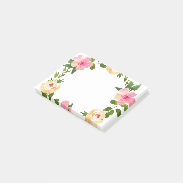 Floral  post-it notes (Angled)