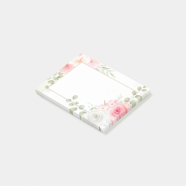 Floral  post-it notes (Angled)