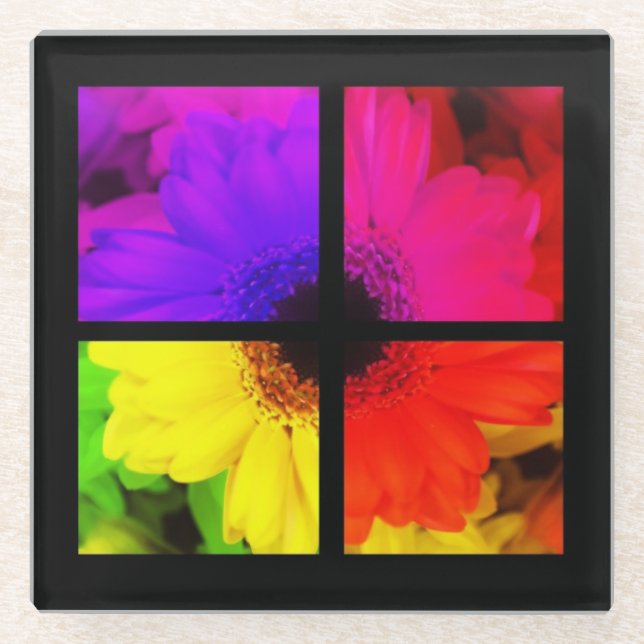 Floral Potpourri Glass Coaster (Front)