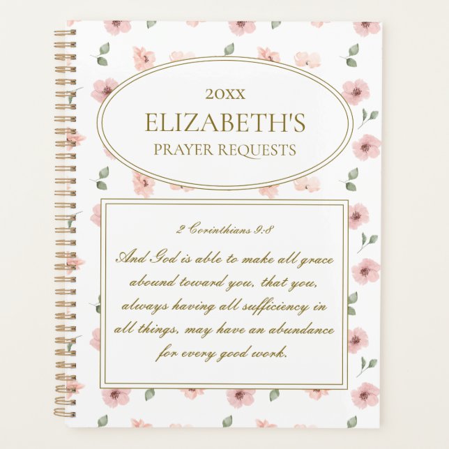 Floral Prayer Requests Planner (Front)