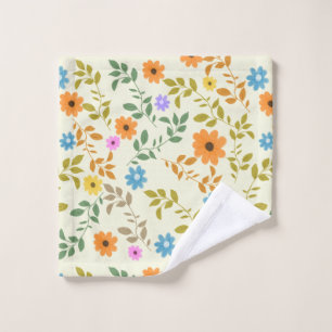 Floral pretty flowers cottagecore  bath towel set