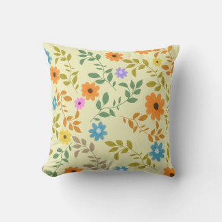 Floral pretty flowers cottagecore  throw pillow