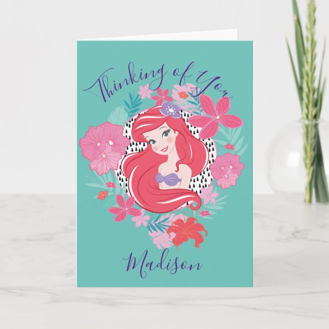 Floral Princess Ariel Card (Front)