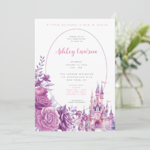 Floral Princess Baby Shower Invitation