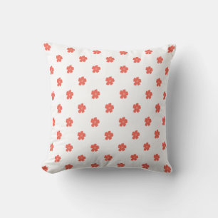 Floral Print Fabric Throw Pillow