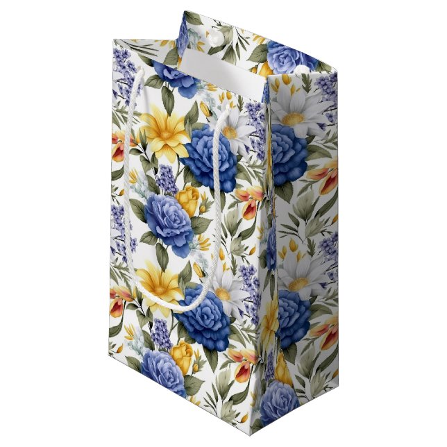 Floral Print Gift Bag (Front Angled)