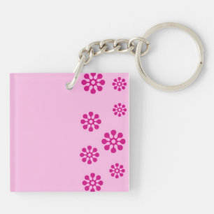 Floral print keychain