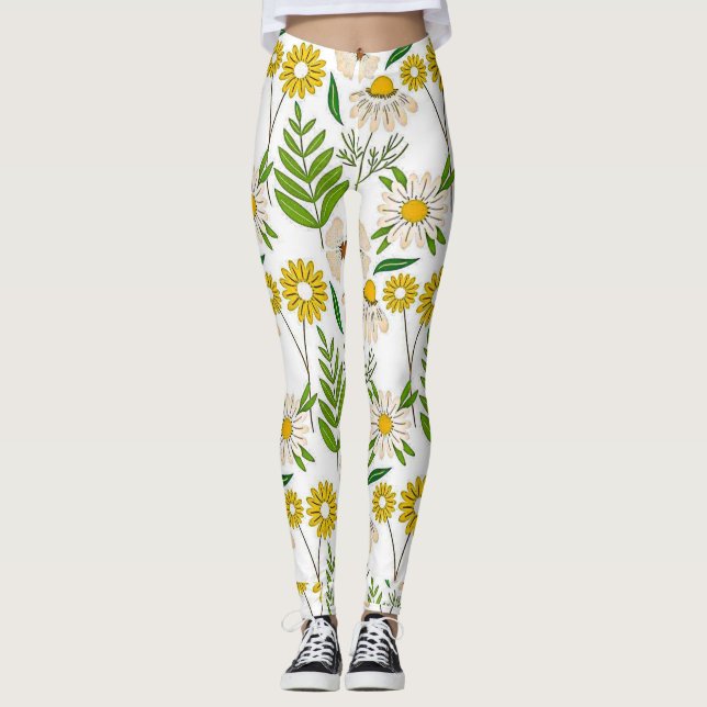 Floral Print Leggings  (Front)
