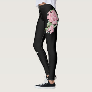 Floral Print Leggings, Botanical Garden Tights