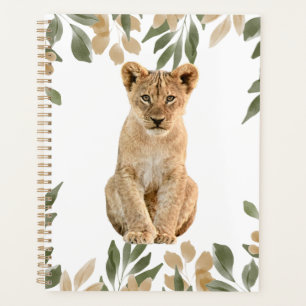 Floral Print Lioness Calendar Planner