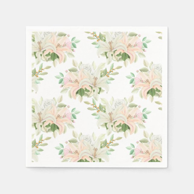 Floral Print Paper Napkins (Front)