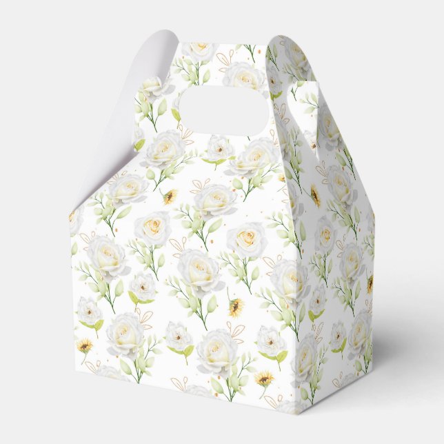 Floral Print Party Favour Box  (Front Side)