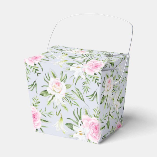Floral Print Party Favour Box  (Front Side)