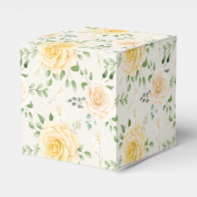 Floral Print Party Favour Box  (Front Side)
