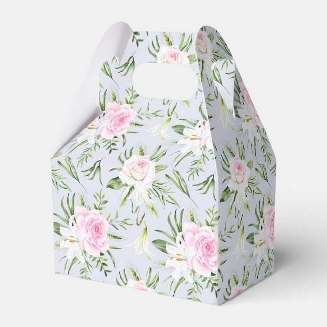 Floral Print Party Favour Box  (Front Side)