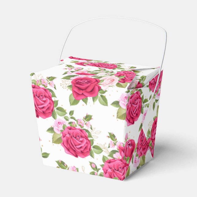 Floral Print Party Favour Box  (Front Side)