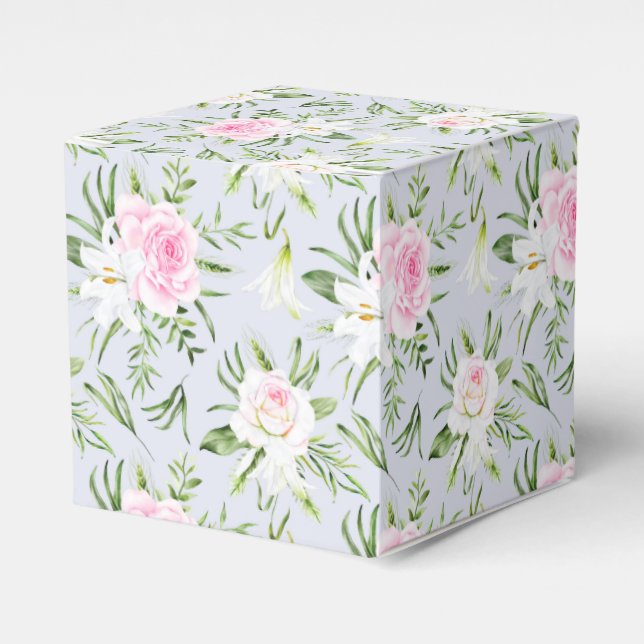 Floral Print Party Favour Box  (Front Side)