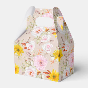 Floral Print Party Favour Box
