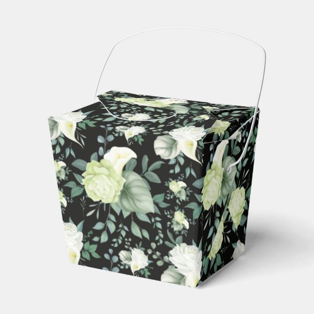 Floral Print Party Favour Box  (Front Side)