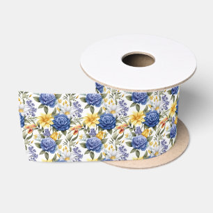 Floral Print Satin Ribbon