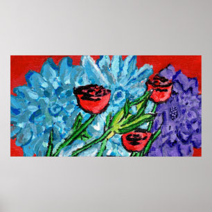 Floral Print, Value Poster  (Semi-Gloss)