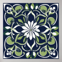Floral - printing, high quality poster (matt)