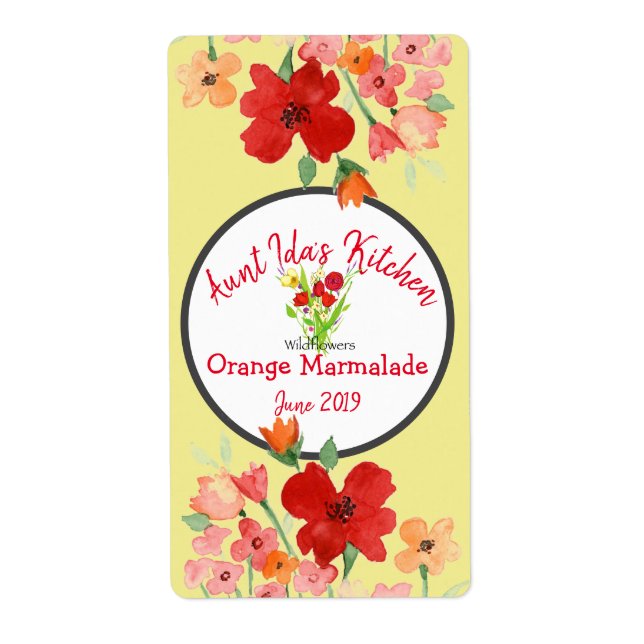 Floral Product Label (Front)