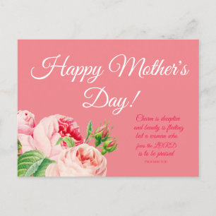 Floral Proverbs 31 Mother's Day Postcard