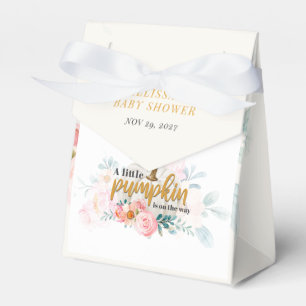 Floral Pumpkin Baby Shower Botanical Favor Box