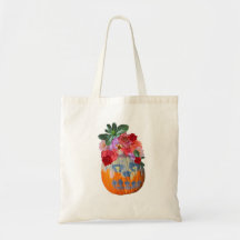 Floral Pumpkin Cutout Design for Autumn Spring