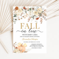 Floral Pumpkin Fall in Love Baby Shower